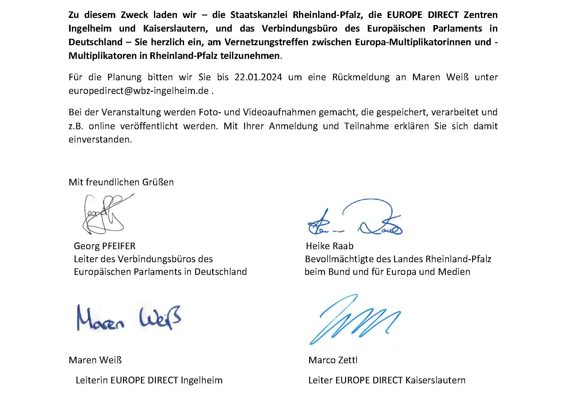 signatures - Vernetzungstreffen zwischen Europa-Multiplikator*innen in Rheinland-Pfalz zur Europawahl 2024 in Mainz